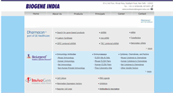 Desktop Screenshot of biogene-india.com